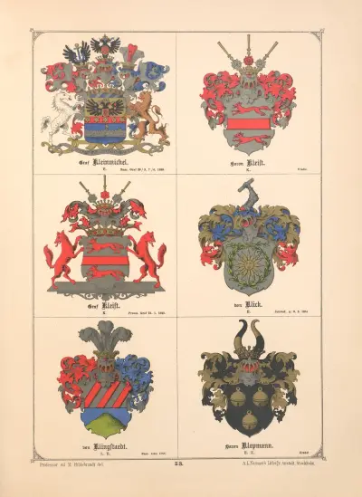Baltisches Wappenbuch Pl.046 av Adolf Matthias Hildebrandt