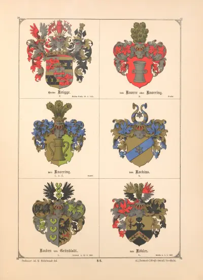 Baltisches Wappenbuch Pl.048 av Adolf Matthias Hildebrandt