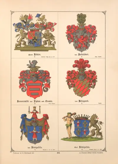 Baltisches Wappenbuch Pl.049 av Adolf Matthias Hildebrandt