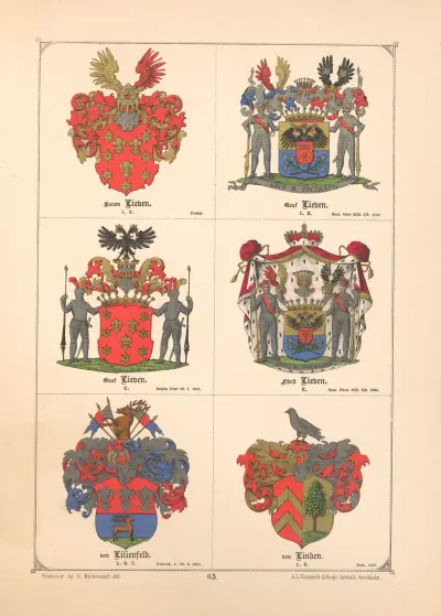 Baltisches Wappenbuch Pl.055 av Adolf Matthias Hildebrandt