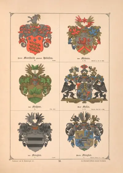 Baltisches Wappenbuch Pl.062 av Adolf Matthias Hildebrandt