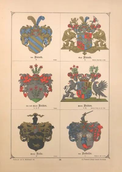 Baltisches Wappenbuch Pl.069 av Adolf Matthias Hildebrandt