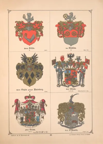 Baltisches Wappenbuch Pl.071 av Adolf Matthias Hildebrandt