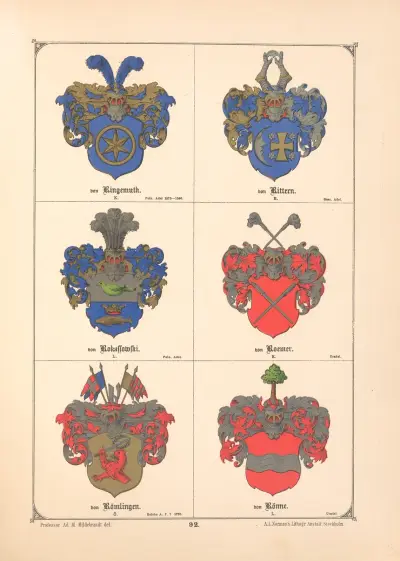 Baltisches Wappenbuch Pl.083 av Adolf Matthias Hildebrandt