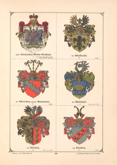 Baltisches Wappenbuch Pl.089 av Adolf Matthias Hildebrandt