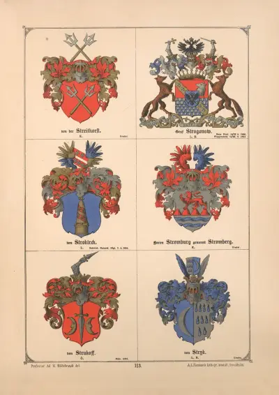 Baltisches Wappenbuch Pl.101 av Adolf Matthias Hildebrandt