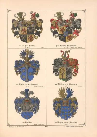 Baltisches Wappenbuch Pl.108 av Adolf Matthias Hildebrandt