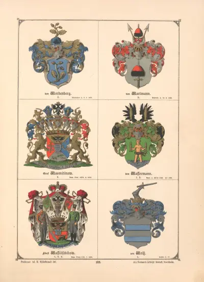 Baltisches Wappenbuch Pl.112 av Adolf Matthias Hildebrandt