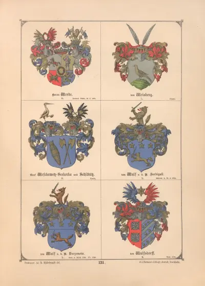 Baltisches Wappenbuch Pl.117 av Adolf Matthias Hildebrandt