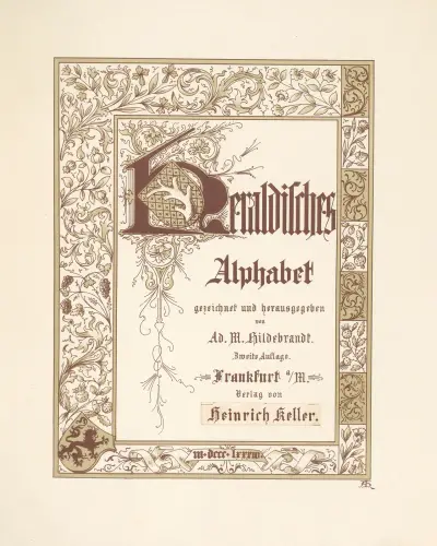 Heraldisches Alphabet Pl.01 av Adolf Matthias Hildebrandt