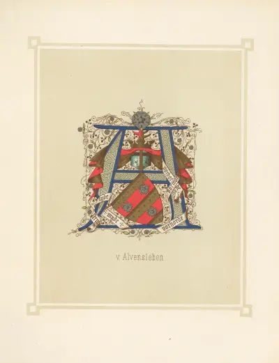 Heraldisches Alphabet Pl.02 av Adolf Matthias Hildebrandt