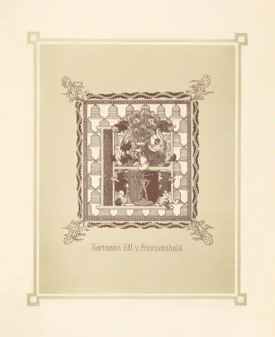Heraldisches Alphabet Pl.07 av Adolf Matthias Hildebrandt