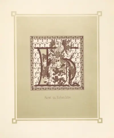 Heraldisches Alphabet Pl.09 av Adolf Matthias Hildebrandt