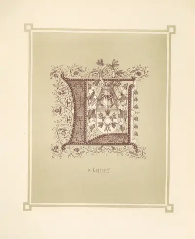 Heraldisches Alphabet Pl.12 av Adolf Matthias Hildebrandt