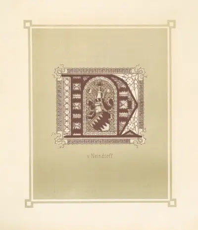 Heraldisches Alphabet Pl.14 av Adolf Matthias Hildebrandt