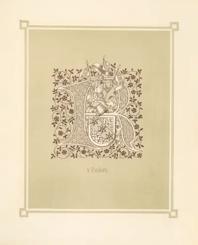 Heraldisches Alphabet Pl.18 av Adolf Matthias Hildebrandt