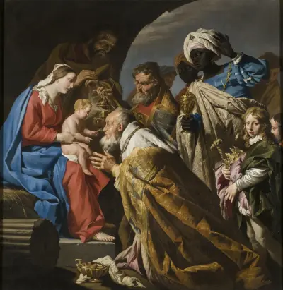 The Adoration of the Magi av Matthias Stom