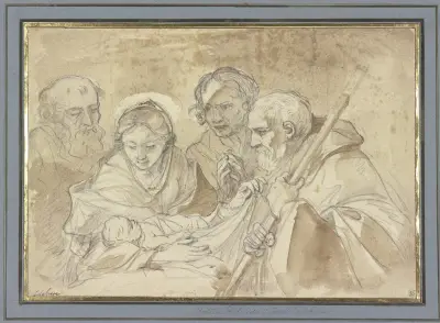 Adoration of the shepherds av Mattia Preti