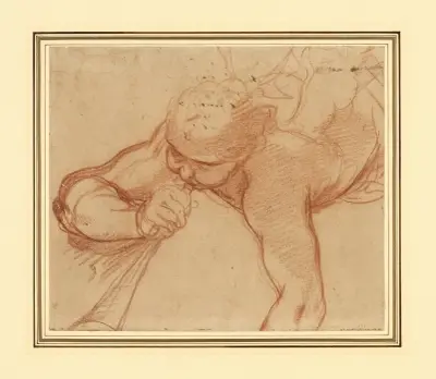 An Angel Blowing a Trumpet av Mattia Preti
