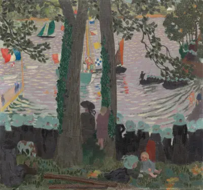 Blessing of a Yacht on the Belon River av Maurice Denis