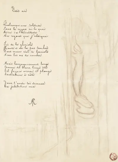 Skiss till litograferad inramning för ”Petit air” av Stéphane Mallarmé av Maurice Denis