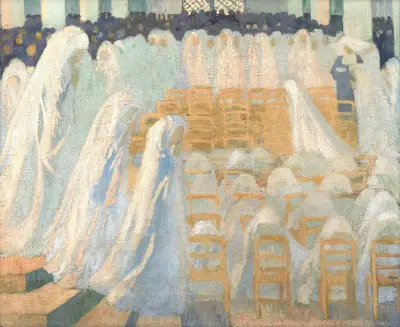 Första kommunikanterna av Maurice Denis