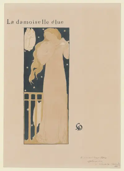 Frontespis till La Damoiselle élue av Dante Rossetti och Claude Debussy av Maurice Denis