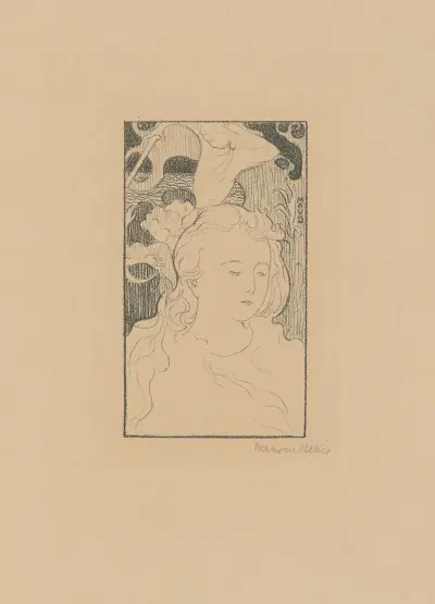 Illustration för programmet till Maurice Maeterlincks Pelléas och Mélisande av Maurice Denis