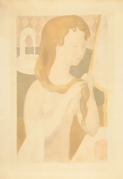 Jeune fille à sa toilette von Maurice Denis