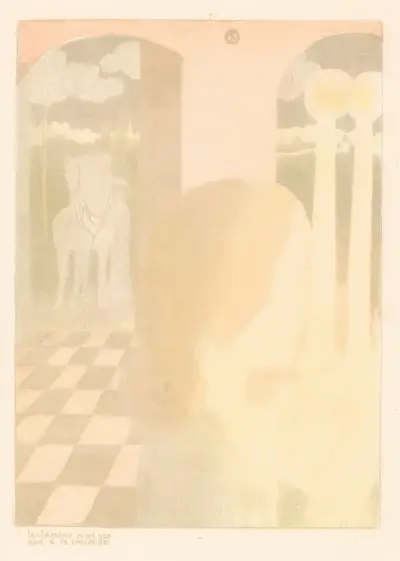 Ung dam väntar på sin älskade riddare av Maurice Denis