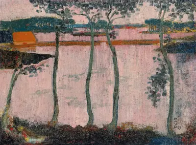 Röd klippa vid Loctudy av Maurice Denis