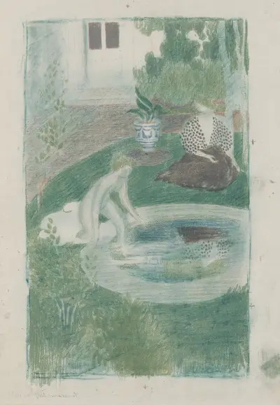 Reflexen i fontänen av Maurice Denis