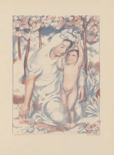 L’enfant couronnant sa mère von Maurice Denis