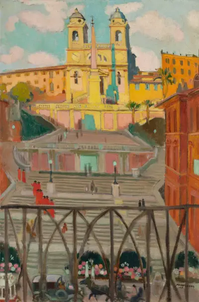 Spanska trappan och Trinità dei Monti, kväll av Maurice Denis
