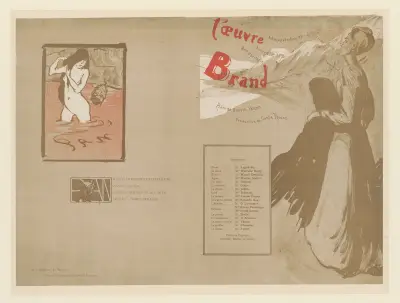 Programme de l’Œuvre pour Brand d’Ibsen von Maurice Denis