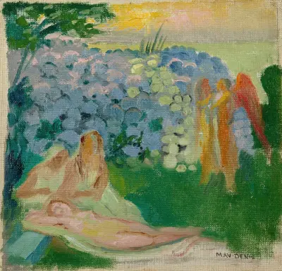 Psyche med hortensior (skiss) av Maurice Denis