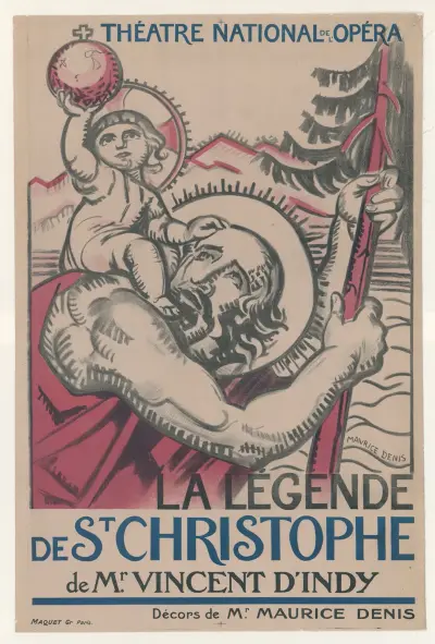 Théâtre national de l’opéra. La légende de Saint-Christophe de M. Vincent d’Indy av Maurice Denis