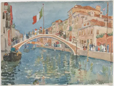 A Bridge In Venice av Maurice Prendergast