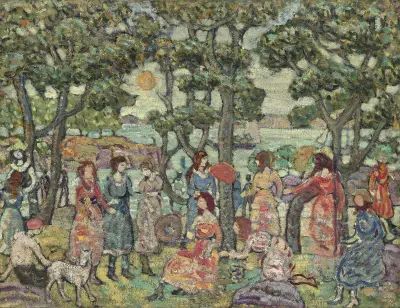 Landscape with Figures av Maurice Prendergast