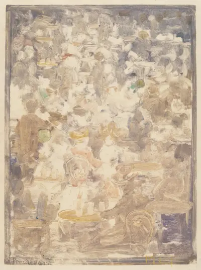 Outdoor Cafe Scene av Maurice Prendergast