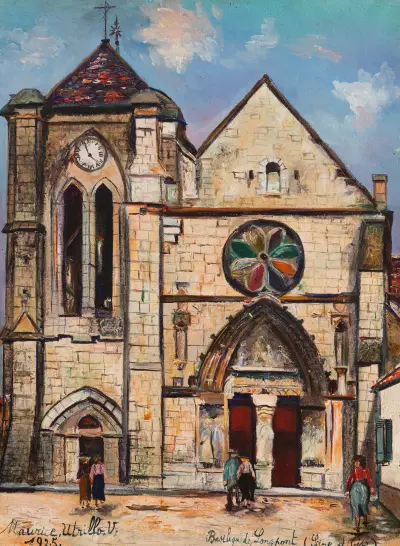 Basilique Notre-Dame de Bonne Garde, Longpont-sur-Orge (Essonne) av Maurice Utrillo