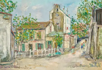 Le Lapin Agile à Montmartre av Maurice Utrillo