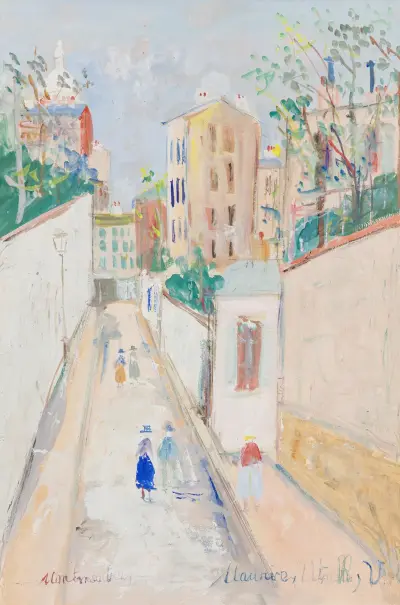 Montmartre, Rue Norvins av Maurice Utrillo