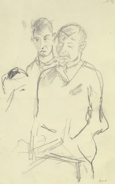 2 Zuhörer av Max Beckmann