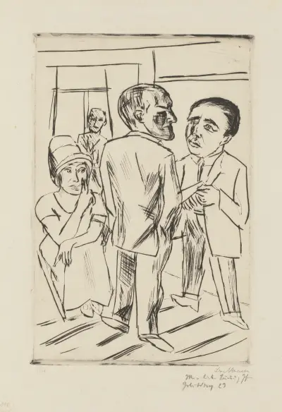 At the Hotel (The Dollar), 1923 – nr 1 av Max Beckmann