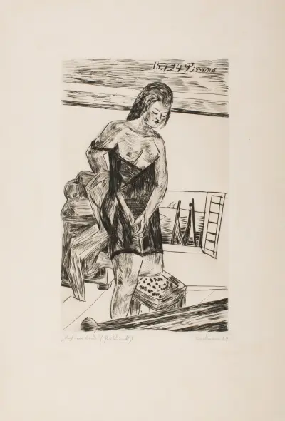 Bathing Cabin av Max Beckmann
