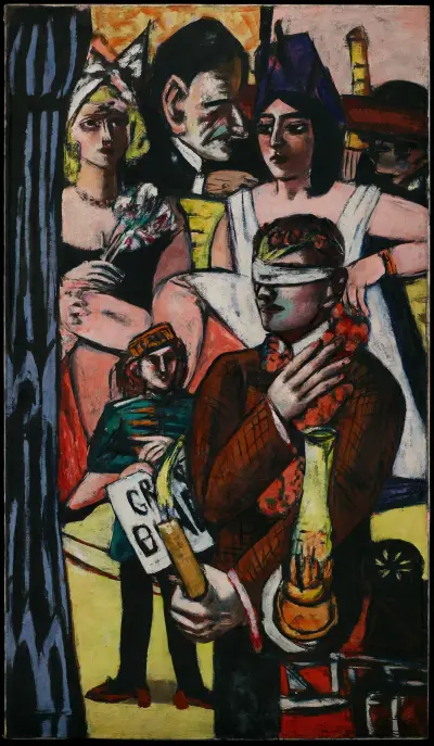 Blind Man’s Buff – Right side of the triptych av Max Beckmann