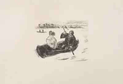 Boats on Lake Tegel av Max Beckmann