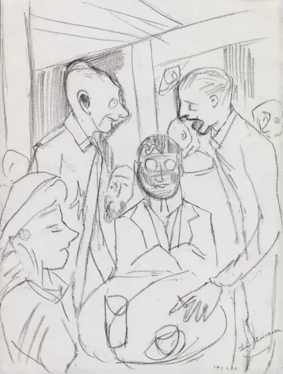Café av Max Beckmann