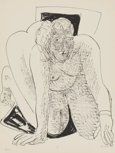 Crawling Woman, 1946 – nr 2 av Max Beckmann